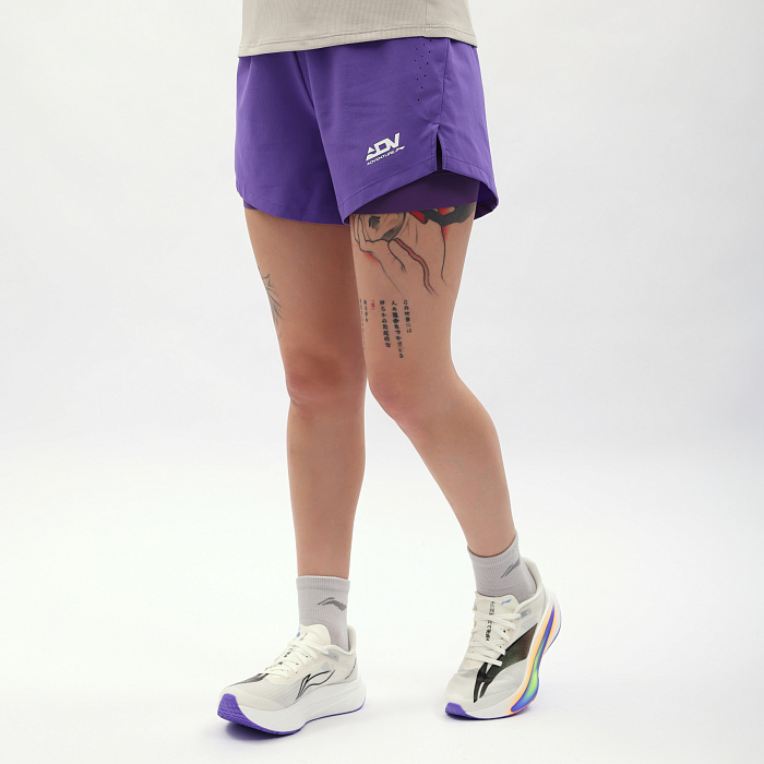 AKSW602-2 Брюки спортивные Trail Running фиолетовый